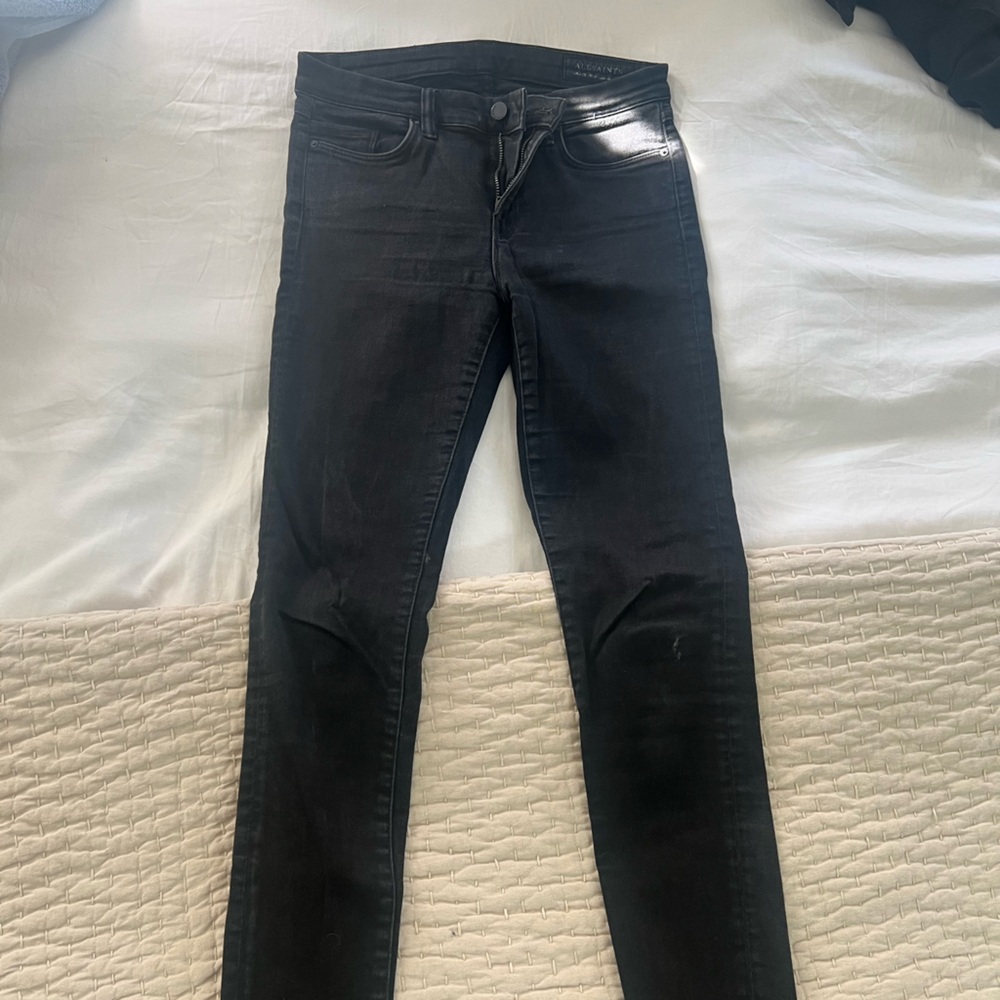 ALLSAINTS GRACE SKINNY JEANS - black